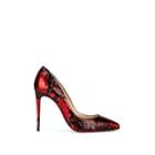 Christian Louboutin Women's Pigalle Follies Snakeskin Pumps - Red