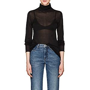 Boon The Shop Women's Silk Turtleneck Top-black