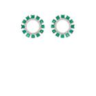 Ileana Makri Women's Glimmer Sun Stud Earrings-green