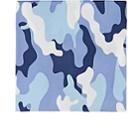 Fairfax Men's Camouflage & Dot Silk Twill Pocket Square-blue