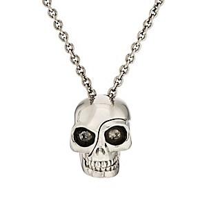 Alexander Mcqueen Men's Divided-skull Pendant Necklace-silver