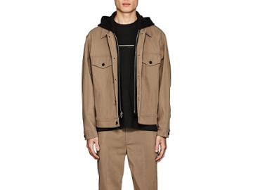Alexander Wang Men's Layered-look Cotton-blend Trucker Jacket