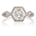 Monique Pean Mineraux Women's Hexagonal White Diamond Ring
