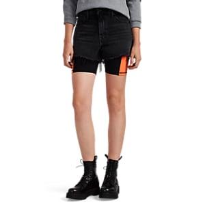 Denim X Alexander Wang Women's Bite High-rise Denim Cutoff Shorts - Dark Gray