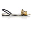Saint Laurent Women's Nu Pieds Snakeskin & Leather Slingback Sandals-gold