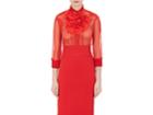 Givenchy Women's Ruffle Silk Organza Blouse