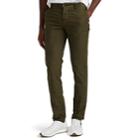 Incotex Men's Washed Cotton Slim Trousers - Green