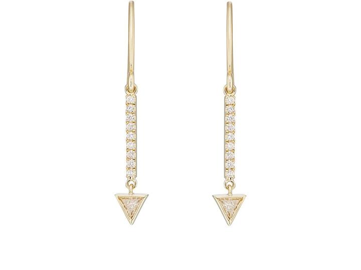 Jennifer Meyer Women's Diamond Mini Stick Trillion Drop Earrings