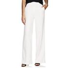Lisa Perry Women's Crepe Wide-leg Trousers-white