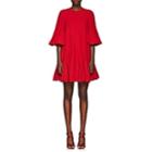 Valentino Women's Flounce Silk Minidress-red