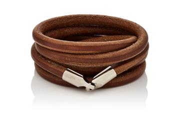 Re-see Women's 2000s Herms Hapi Leather Wrap Bracelet