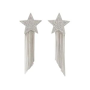Saint Laurent Women's Crystal-embellished Star Drop Earrings