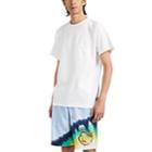 Remi Relief Men's Hiker-embroidered Cotton Oversized T-shirt - Cream
