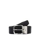 Barneys New York Men's Reversible Grained Leather Belt - Black