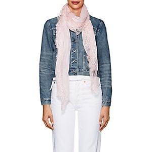 Faliero Sarti Women's Rosy Lace-trimmed Gauze Scarf-rose