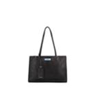 Prada Women's Ettiquette Leather Tote Bag - Black