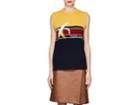 Prada Women's Banana-knit Striped Virgin Wool Sweater