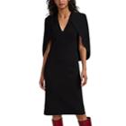 Givenchy Women's Crepe Cape Sweaterdress - Black