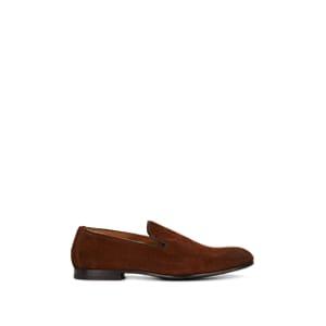 Doucal's Men's Shearling-lined Suede Venetian Loafers - Brown