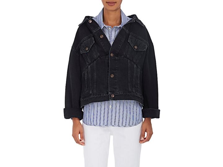 Balenciaga Women's Off-the-shoulder Denim Jacket