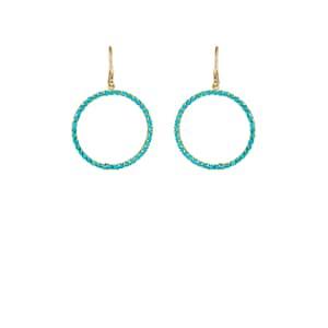 Jennifer Meyer Women's Turquoise Open Circle Drop Earrings - Turquoise