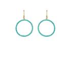 Jennifer Meyer Women's Turquoise Open Circle Drop Earrings - Turquoise