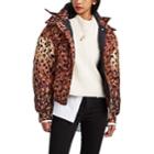 Ienki Ienki Women's Dunlope Leopard-print Down Puffer Jacket