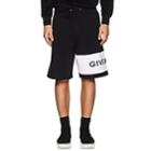 Givenchy Men's Logo-embroidered Cotton Shorts-black