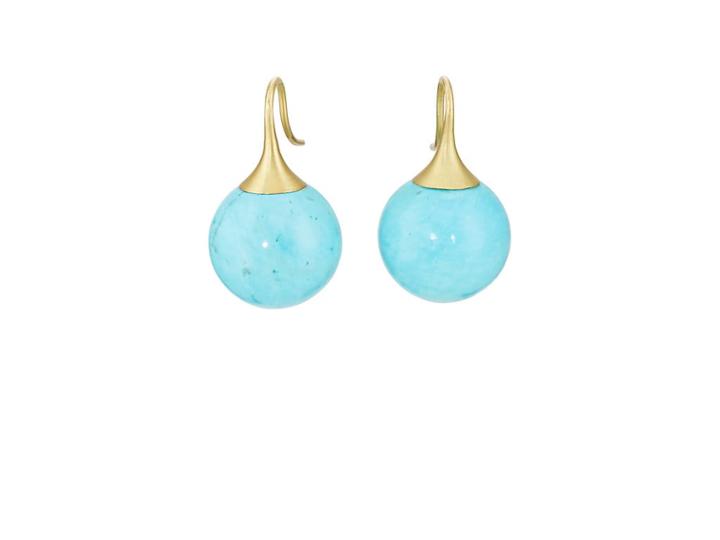 Irene Neuwirth Women's Turquoise Sphere Drop Earrings