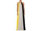 Lisa Perry Women's Colorblocked Crepe Gown