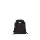 Prada Women's Mesh & Satin Drawstring Bag - Black