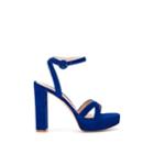 Gianvito Rossi Women's Poppy Suede Platform Sandals - Royal Blue