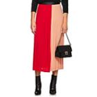 Givenchy Women's Bi-color Stretch-crepe Midi-skirt-red