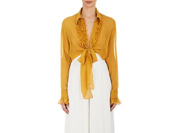 By.bonnie Young By. Bonnie Young Women's Silk Tie-front Blouse