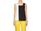 Lisa Perry Women's Colorblocked Cotton Twill Swing Top