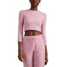 Joostricot Women's Brushed Stretch Cashmere-blend Crop Sweater - Pink