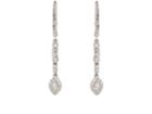 Zoe Women's White Diamond Drop Earrings