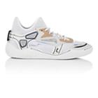 Lanvin Men's Mixed-fabric Sneakers-white