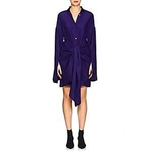 Ji Oh Women's Silk Wrap Dress-purple