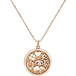Jennifer Meyer Women's Good Luck Charm Pendant Necklace-rose Gold