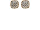 Mahnaz Collection Vintage Women's Checkerboard Clip-on Earrings