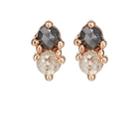Lodagold Women's Diamond Stud Earrings - Black