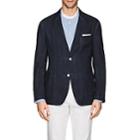 Massimo Alba Men's Striped Linen-cotton Two-button Sportcoat-navy