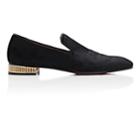 Christian Louboutin Men's Colonnaki Velvet Venetian Loafers-black