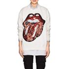 Madeworn Women's Rolling Stones Cotton-blend French Terry Sweatshirt-white