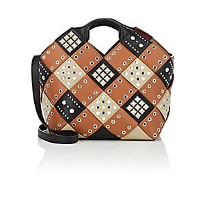 Loewe Women's Woven Basket Bag-tan, Black