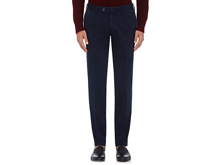 Isaia Men's Cotton Twill Trousers