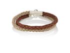 Caputo & Co Men's Leather & Cord Double-wrap Bracelet