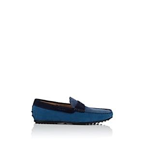 Tod's Men's Suede Penny Drivers-md. Blue