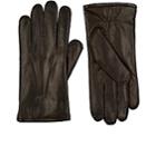 Barneys New York Men's Fur-lined Nappa Leather Gloves-wine